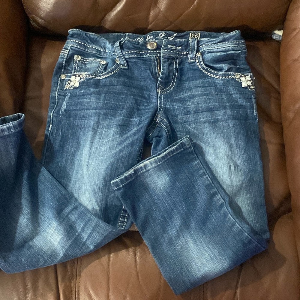 Girl, jeans grace in LA size 26